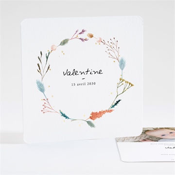 Faire-part naissance poésie dorure