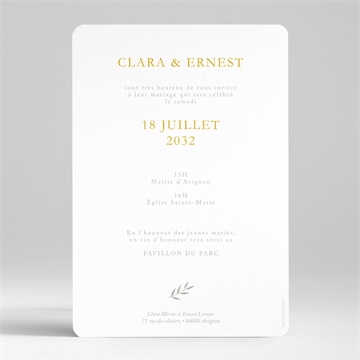 Faire-part mariage céleste portrait - Dos du faire-part