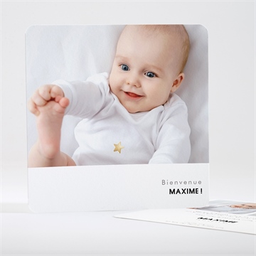 Faire-part naissance éclats de vie dorure