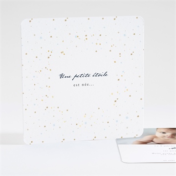Faire-part naissance étoile carte dorure