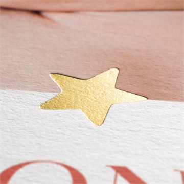 Faire-part naissance gentil coquelicot dorure - Marquage à chaud OR