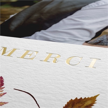 Remerciement mariage subliminal - Marquage à chaud OR