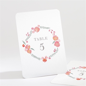 Numéro de table mariage couronnés