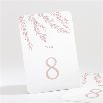 Numéro de table mariage sous le saule