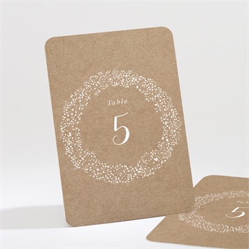 Numéro de table mariage couronnés d'etoiles