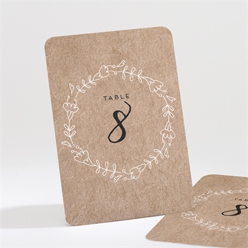 Numéro de table mariage kraft en folie magnet