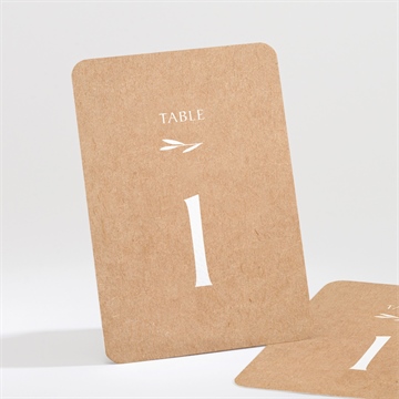 Numéro de table mariage bohème écolo