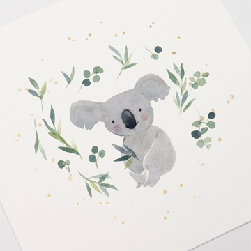 Faire-part naissance koala dorure - Marquage à Chaud OR