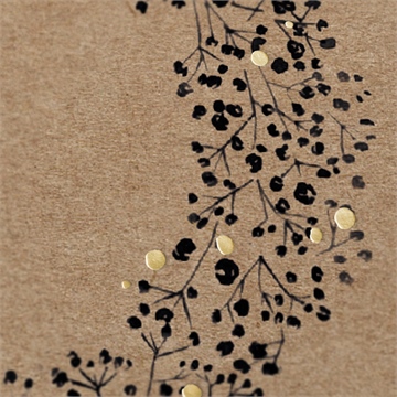 Faire-part naissance tendre secret dorure - Détail du faire-part