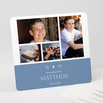 Faire-part confirmation grandeur argent