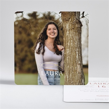 Faire-part profession de foi en esprit dorure