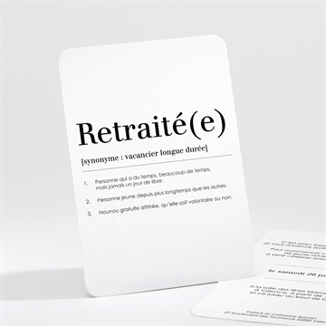 Carte invitation départ à la retraite définition