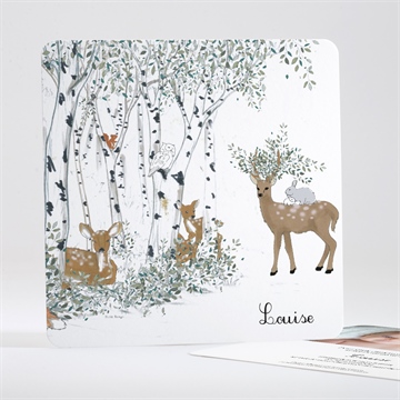 Faire-part naissance ma petite clairière carré