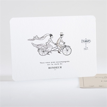 Remerciement mariage vélo au vent !