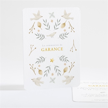 Faire-part communion en vérité dorure