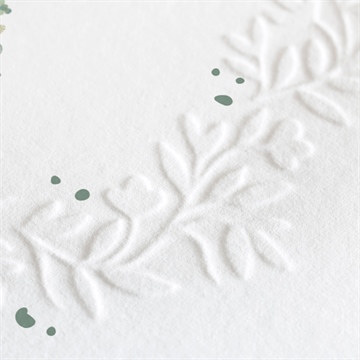 Faire-part de baptême belle journée gaufrage - Détail du faire-part