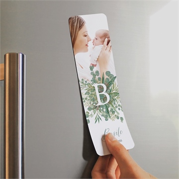 Faire-part naissance nouvelle printanière magnet - Mise en situation