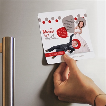 Remerciement mariage humour original magnet - Mise en situation