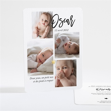 Faire-part naissance mon pêlemêle