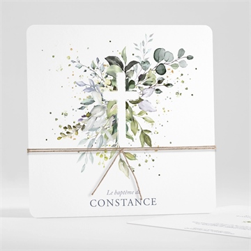 Faire-part de baptême en lumière carré