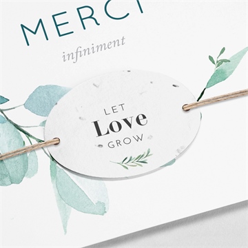 Remerciement mariage grande esquisse carré - Détails