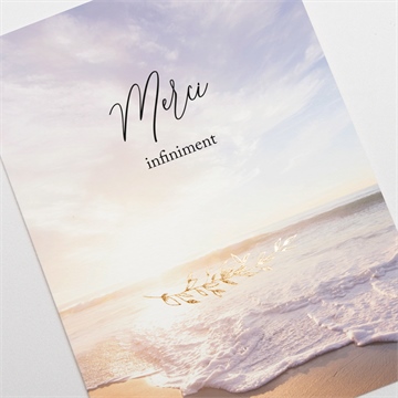 Remerciement décès au revoir - Détail du carte