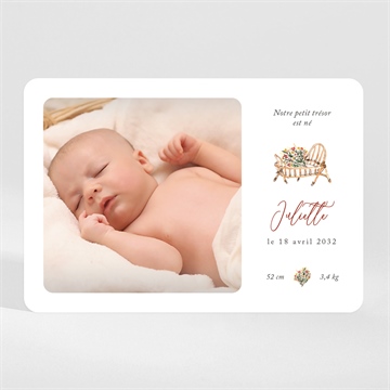 Faire-part naissance mon petit couffin magnet