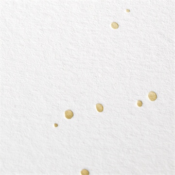 Faire-part de baptême florilège dorure - Marquage à chaud OR