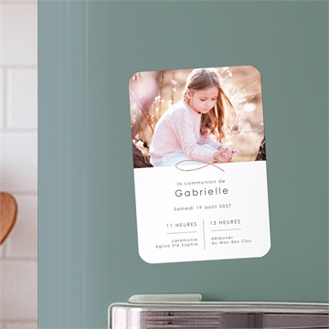 Faire-part communion jour sacré magnet