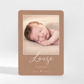 Faire-part naissance paisible - Mise en situation