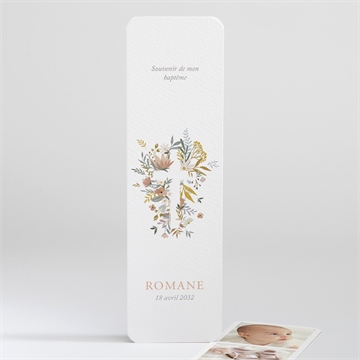 Signet baptême tout en joie recto-verso