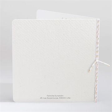 Faire-part naissance petit bébé - Dos du faire-part