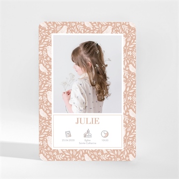 Faire-part communion beaux symboles magnet - Mise en situation