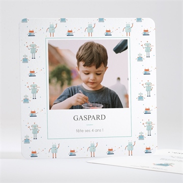 Invitation anniversaire robots