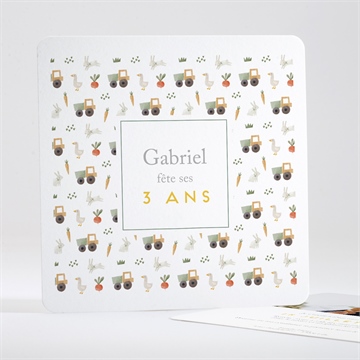 Invitation anniversaire tracteur