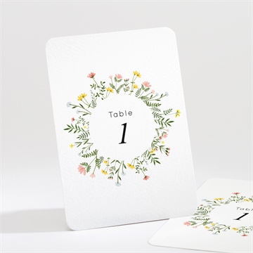 Numéro de table mariage joie champetre