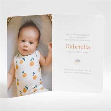 Faire-part naissance mes petits dessins - Intérieur du faire-part