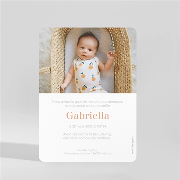 Faire-part naissance mes petits dessins portrait - Dos de la carte