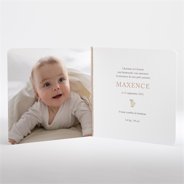 Faire-part naissance dans la ferme - Intérieur du faire-part