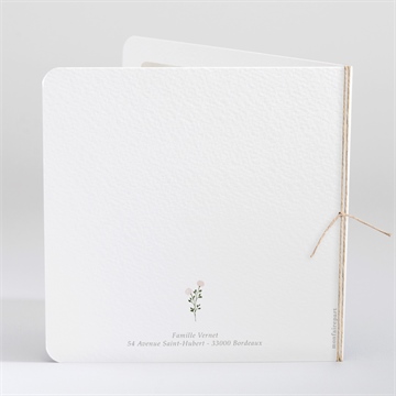 Faire-part naissance ma petite souris - Dos du faire-part