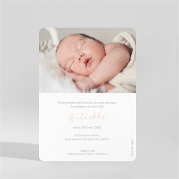 Faire-part naissance mon panda portrait - Dos du faire-part