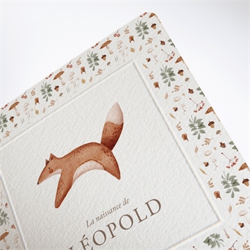 Faire-part naissance renard automne - Détail du faire-part