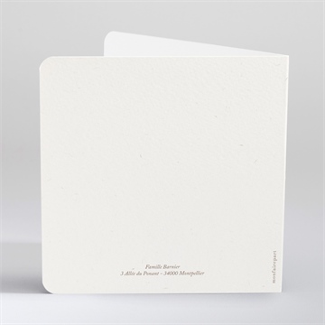 Faire-part naissance renard automne - Dos du faire-part