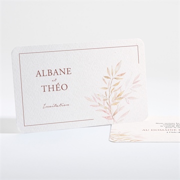 Carton d'invitation mariage poésie boheme fleur séchée