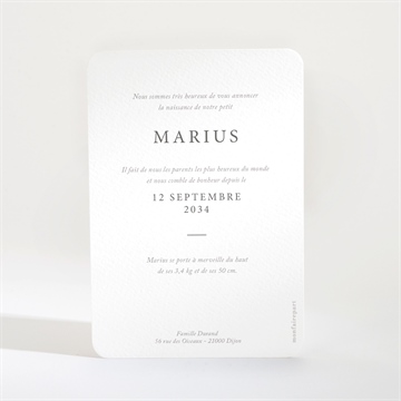 Faire-part naissance fenêtre sur la vie - Dos du faire-part