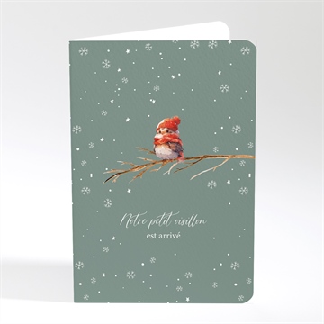 Faire-part naissance flocons de neige