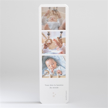 Signet baptême ma montgolfière - Dos du signet