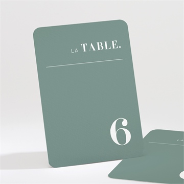 Numéro de table mariage annonce minimaliste