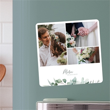 Remerciement mariage lyrisme magnet