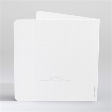 Faire-part naissance bébé garçon - Dos du faire-part